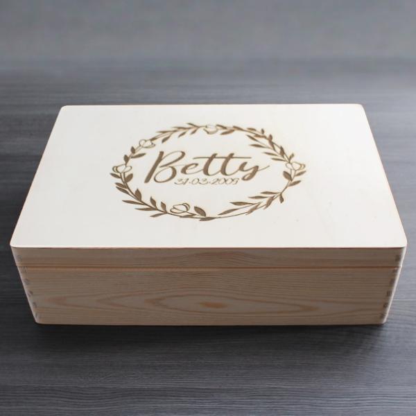 Name Date - wooden box - ENGLISH BULL TERRIER