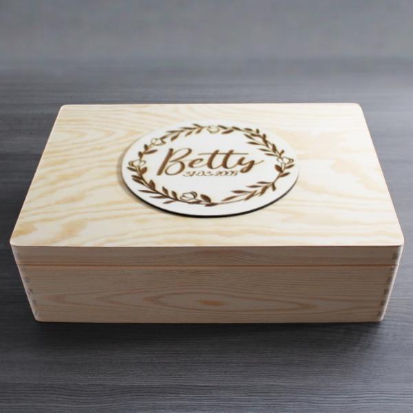 Name Date - wooden box - ENGLISH BULL TERRIER