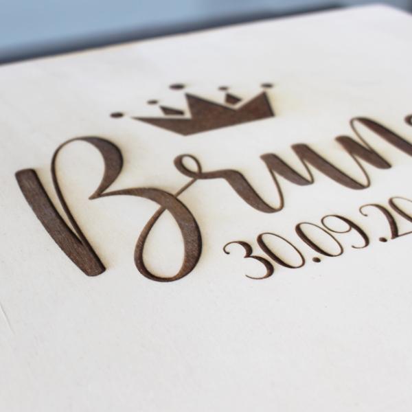 Name Datum - Holzbox / Holzkiste - BRUNO STYLE