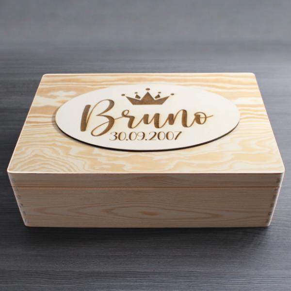 Name Datum - Holzbox / Holzkiste - ENGLISH BULL TERRIER