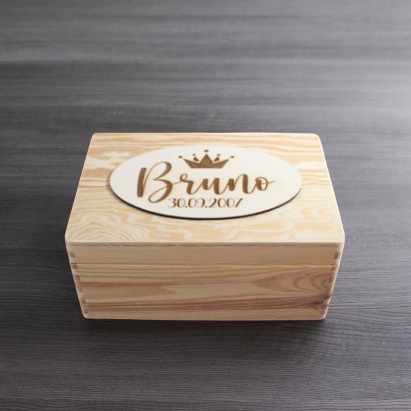 Name Date - wooden box - ENGLISH BULL TERRIER