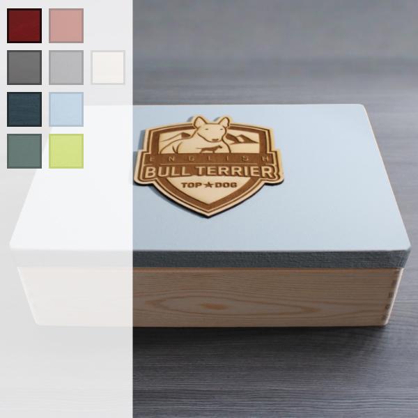 Bull Terrier - wooden box - ENGLISH BULL TERRIER