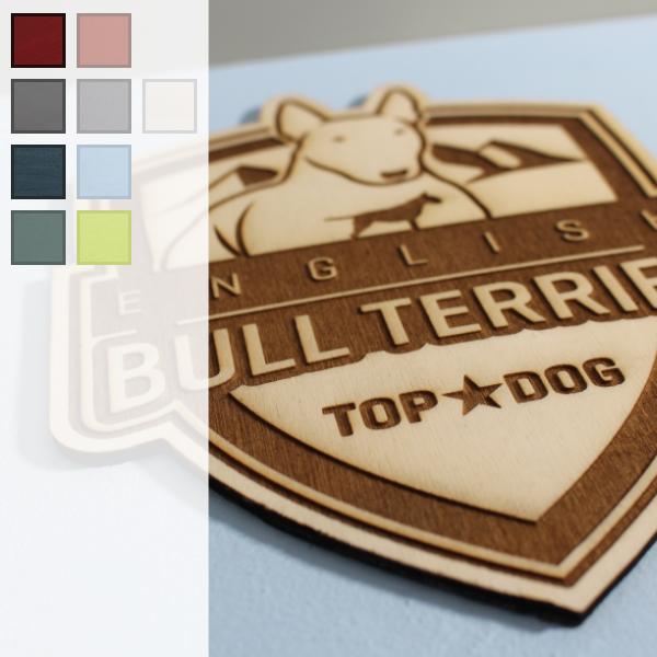 Bull Terrier - wooden box - ENGLISH BULL TERRIER