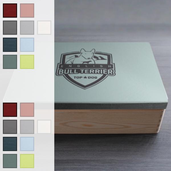 Bull Terrier - wooden box - ENGLISH BULL TERRIER