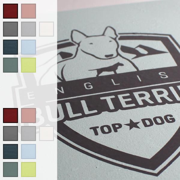 Bull Terrier - wooden box - ENGLISH BULL TERRIER