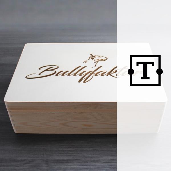 CUSTOM // Treats Box - Bull Terrier - wooden box - BULLYFAKTUR