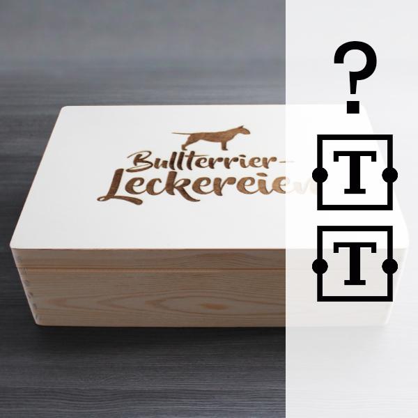 CUSTOM - wooden box - DOG Line1 Line2