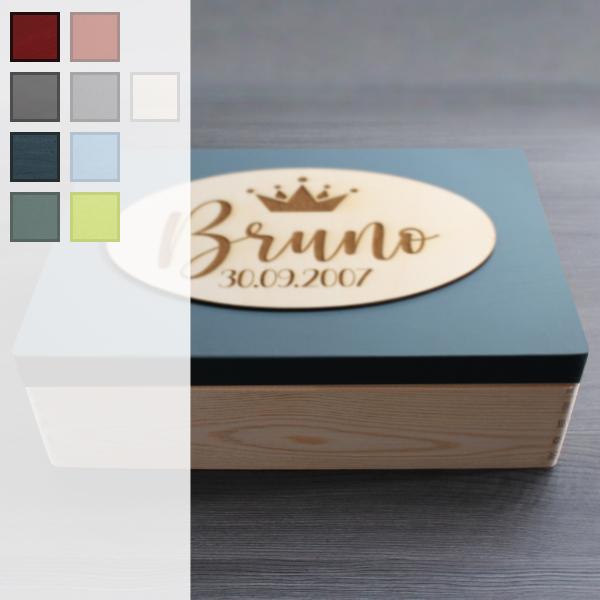 Name Datum - Holzbox / Holzkiste - ENGLISH BULL TERRIER