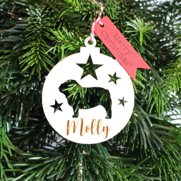 Christmas decoration - ENGLISH BULLDOG - v1 -